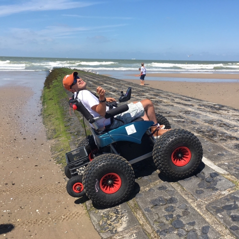 Racen op het strand